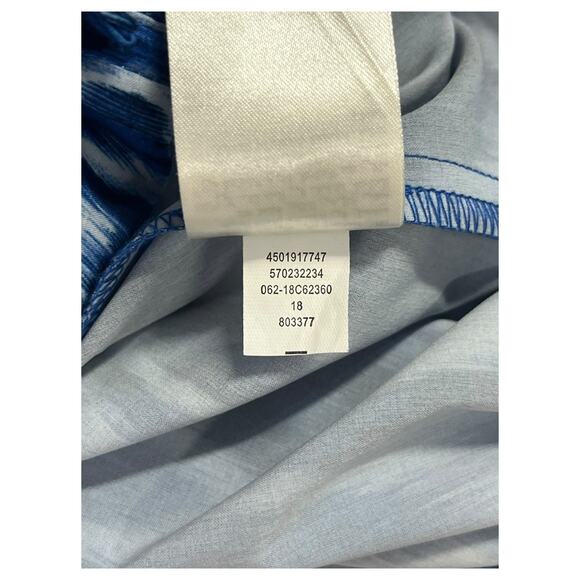 Chicos Zenergy Jacket Womens 3 XL 16 Blue Ikat Zip Up Lightweight Casual Boho - Picture 7 of 13